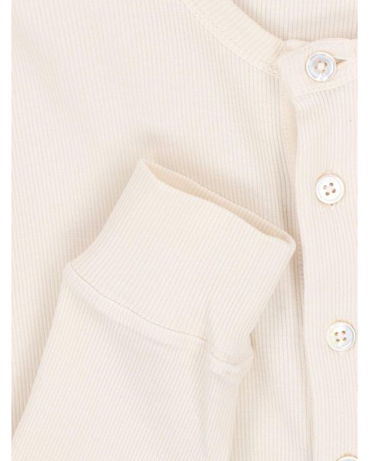 Tom Ford White Basic Henley Sweater for men