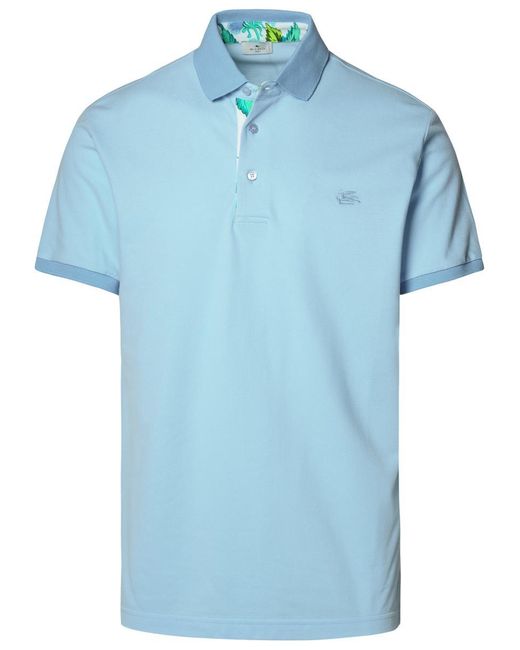 Etro Blue Polo Shirt for men