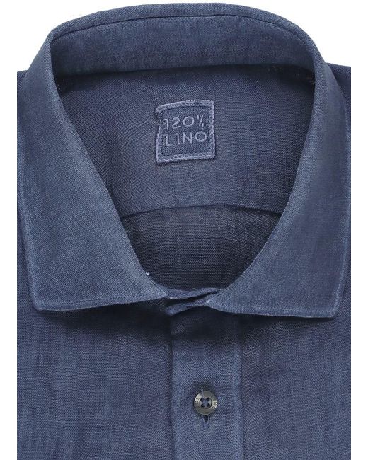 120% Lino Shirts Blue for men