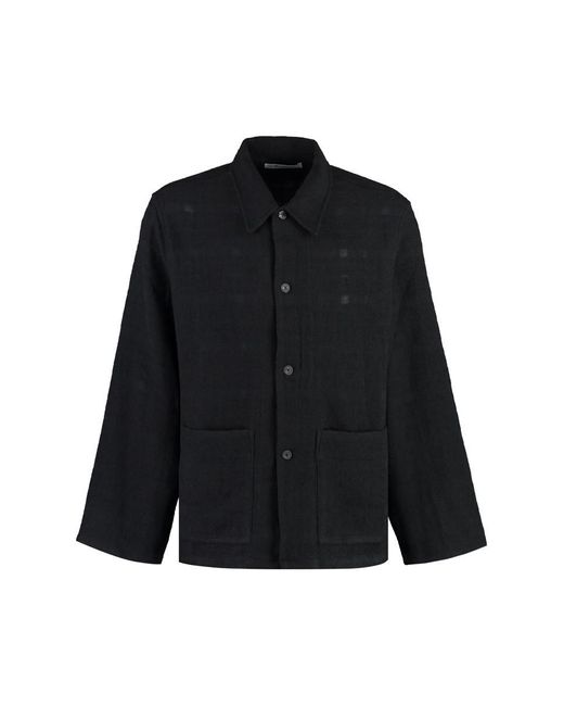 Our Legacy Black Haven Technical Fabric Overshirt for men