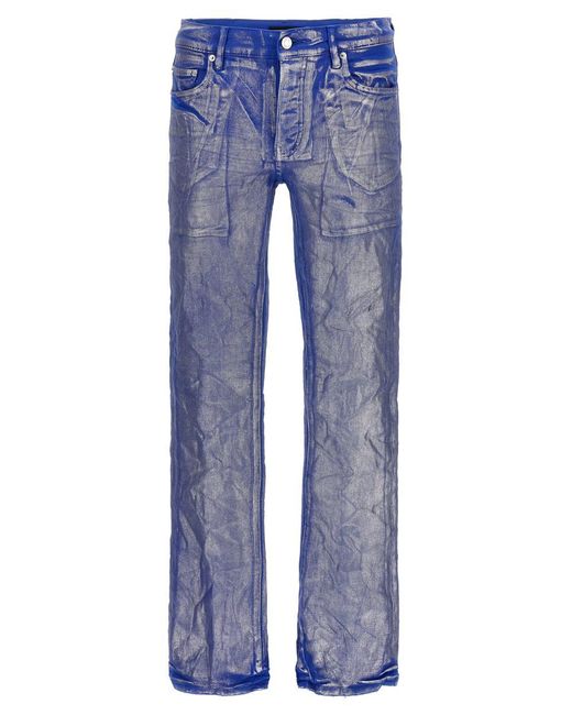 Purple Brand Blue 'silver Foil Flare' Jeans for men