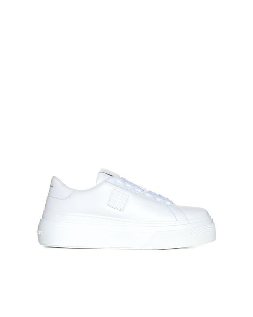 Givenchy White City Leather Platform Sneakers