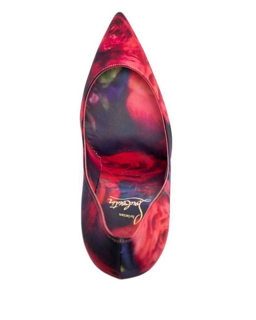 Christian Louboutin Red Kate 100 Satin Pump