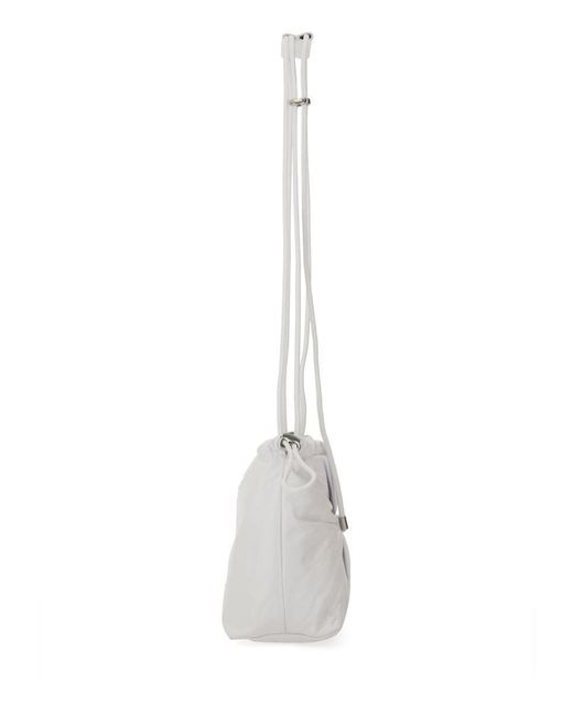 DIESEL White Scrunch D Bucket Bag