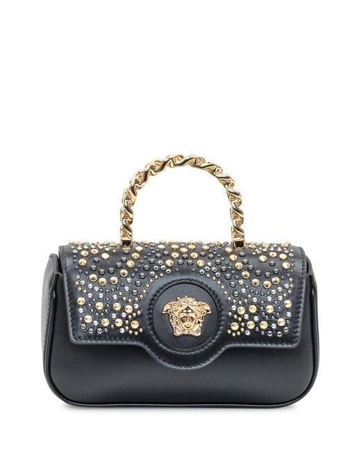 Versace Blue Mini Top Handle