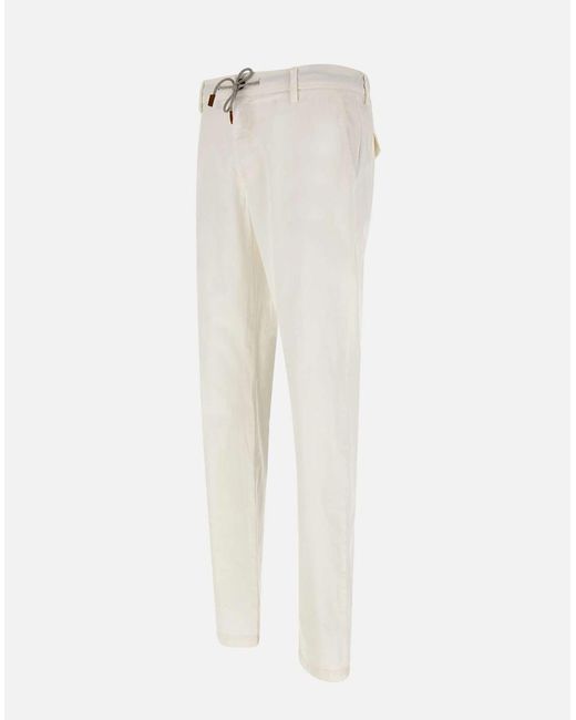 Eleventy White Trousers for men