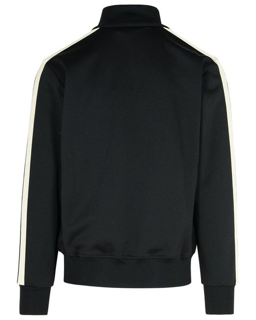 Palm Angels Black 'Track' Polyester Sweatshirt for men