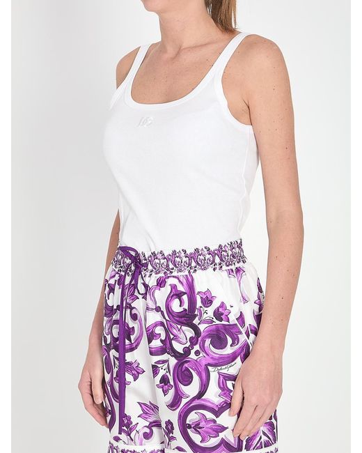 Dolce & Gabbana Purple Dolce&Gabbana Dg Tank Top