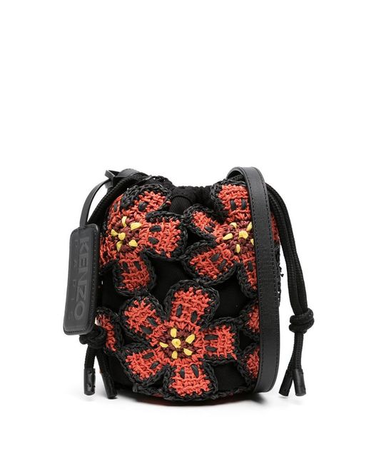KENZO Red Boke-Flower Bucket Bag