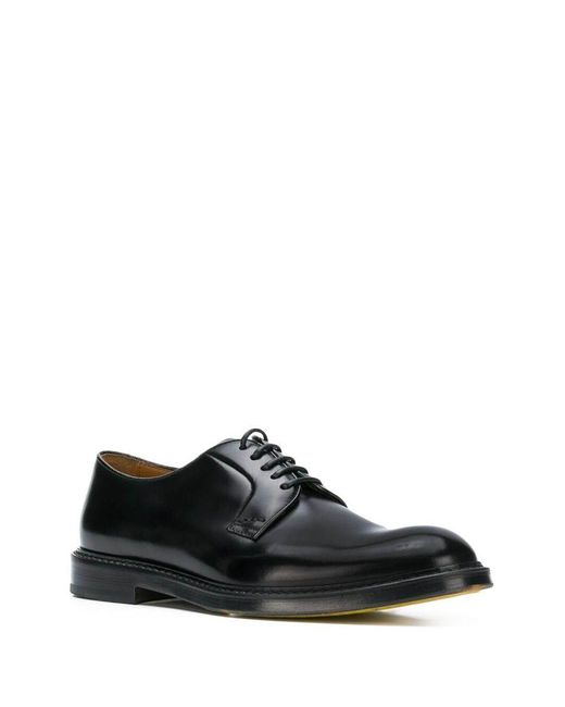 Doucal's Black Lace-Up Shoes for men