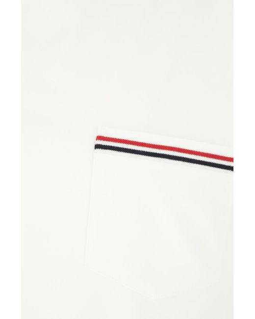 Thom Browne White Cotton T-Shirt for men