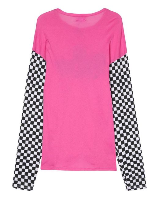 ERL Pink Printed Light Jersey Ls Tshirt Knit for men