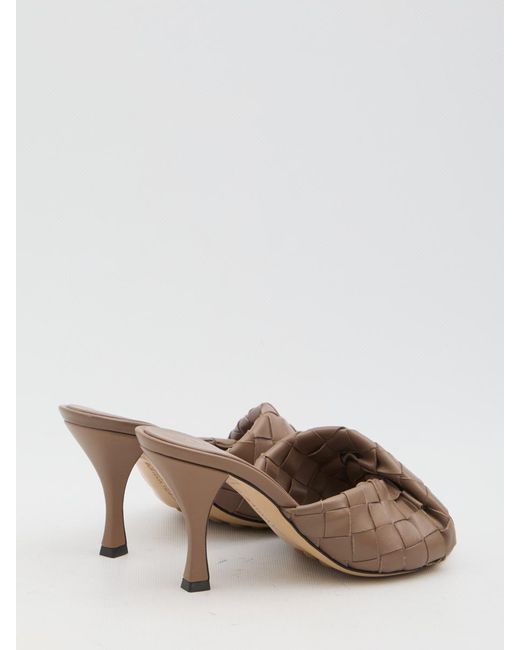 Bottega Veneta Brown Elegant Mini Flat Sandal With Stiletto Heel