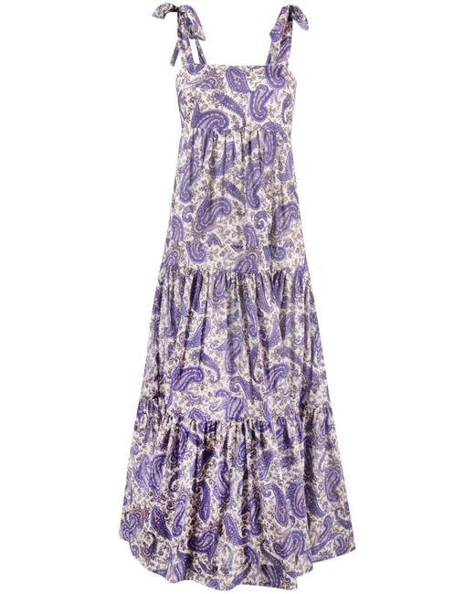 Zimmermann Purple Devi Paisley-print Maxi Dress