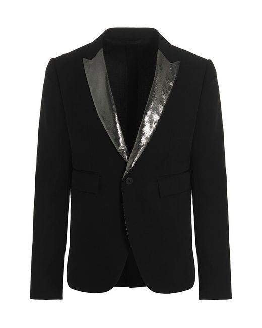 SAPIO Black Blazer 'gabardine Smoking' for men