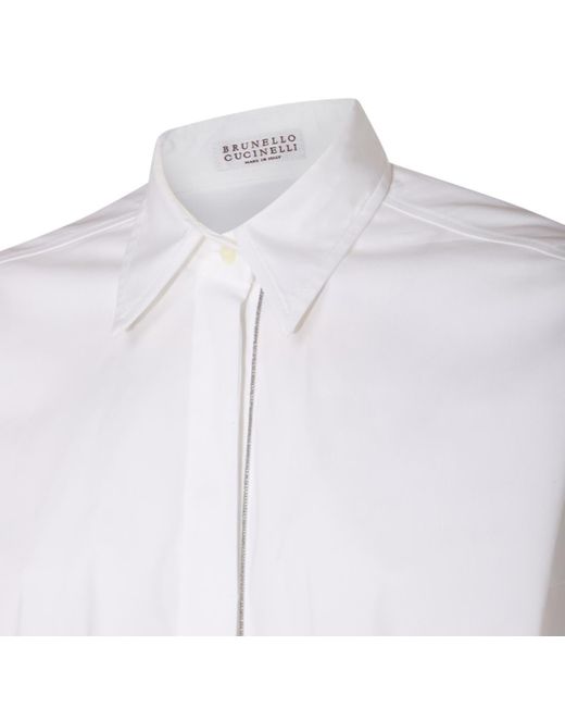 Brunello Cucinelli White Cotton Shirt