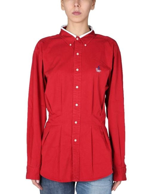 1/OFF Red Remade Shirt Ralph Lauren