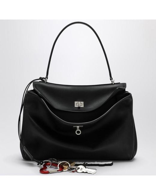 Balenciaga Black Smooth Calfskin Medium Rodeo Bag