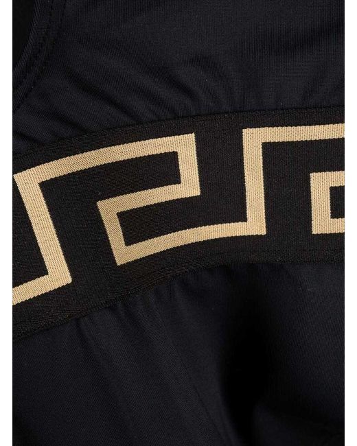 Versace Black Greca-print Swimsuit