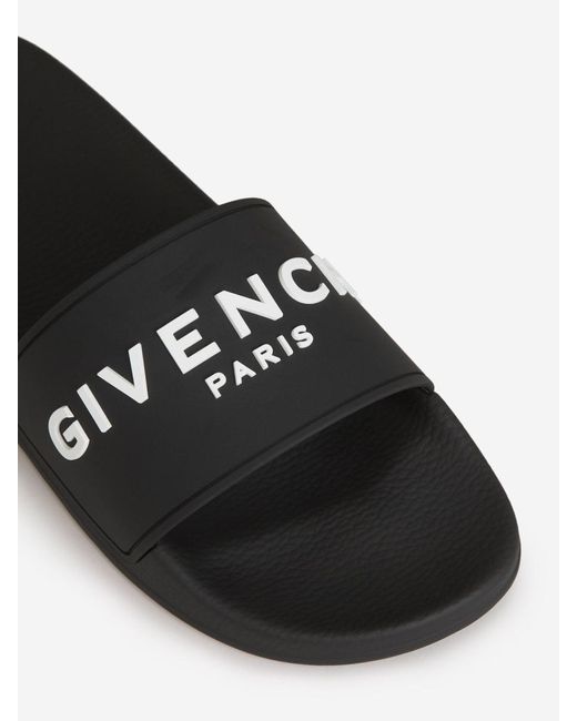 Givenchy White Paris Logo Sandals for men