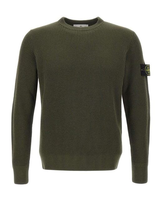 Stone Island Green Sweater for men