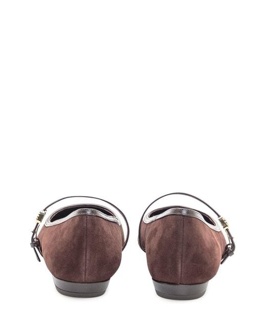 Tory Burch White Strap-On Ballerinas