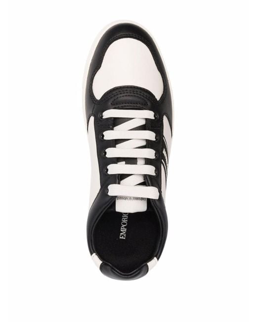 Emporio Armani Leather E.armani Exclusive Pre Sneakers Black - Save 32% -  Lyst