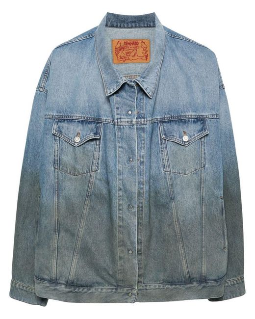Magliano Blue Double Breasted Denim Jacket for men