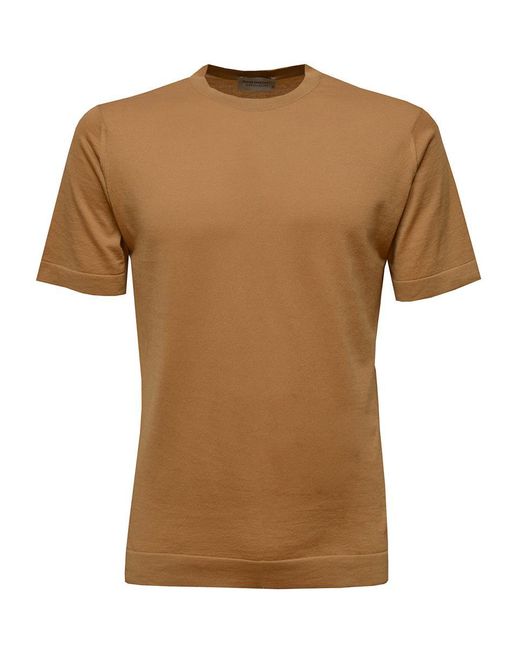 John Smedley Brown T.shirt for men