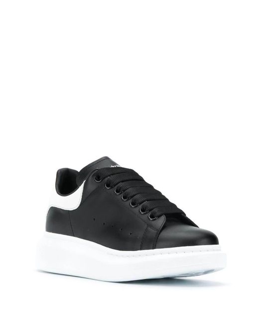 alexander mcqueen black leather sneakers