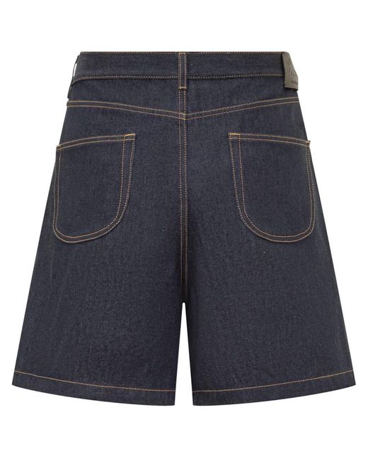 Off-White c/o Virgil Abloh Blue Short Jeans With Logo for men