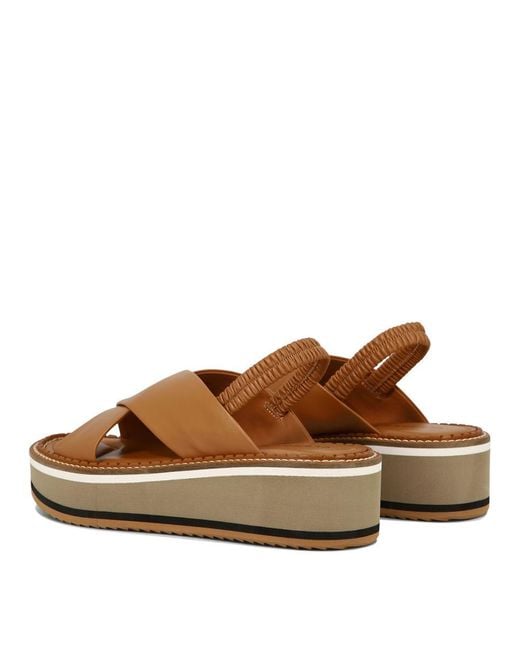 Robert Clergerie Brown "Freedom" Sandals