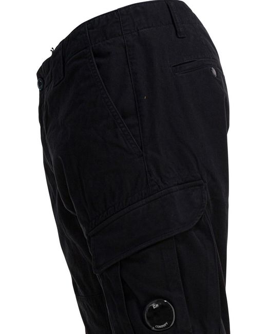 C P Company Black Cargo Pants for men