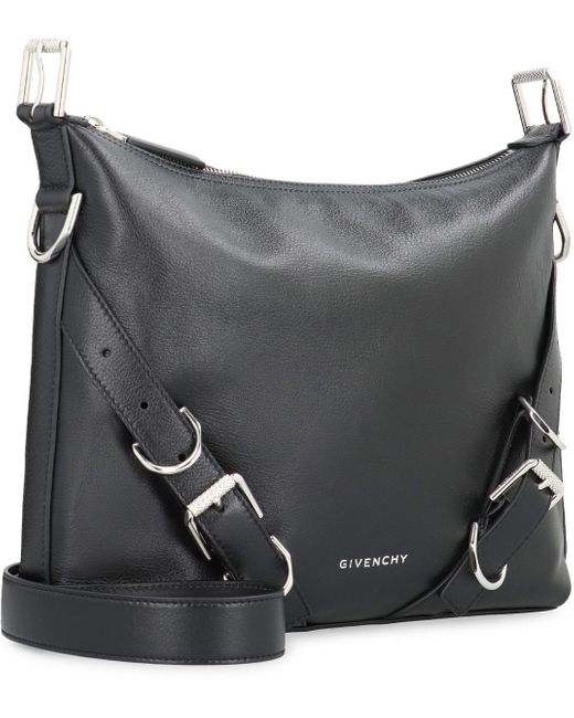 Givenchy Gray Voyou Leather Crossbody Bag for men