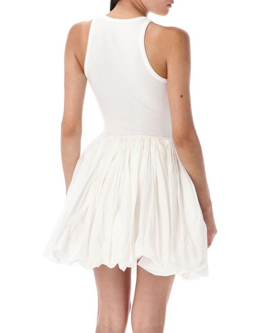 Alaïa White Sculpting-Rib Jersey Bodysuit