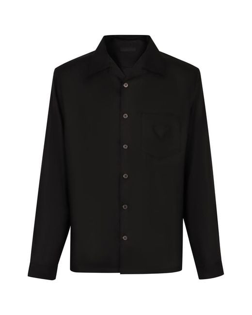 Prada Black Linen Shirt for men