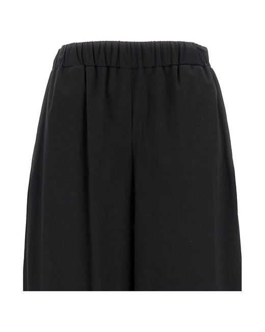 FEDERICA TOSI Black Elastic High-waisted Pants In Stretch Cotton Woman