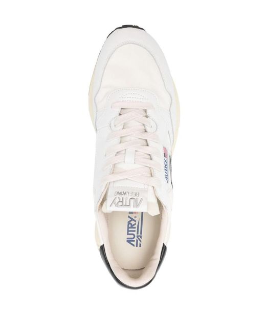 Autry White And Black Reelwind Low Sneakers for men