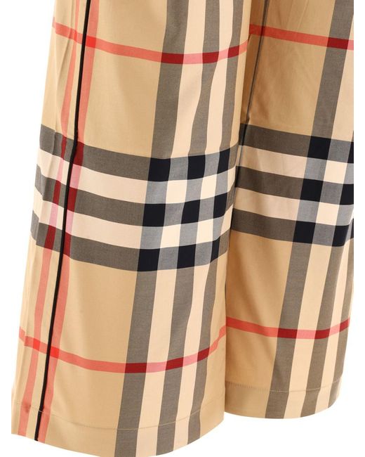 Burberry Natural Check Cotton Twill Trousers