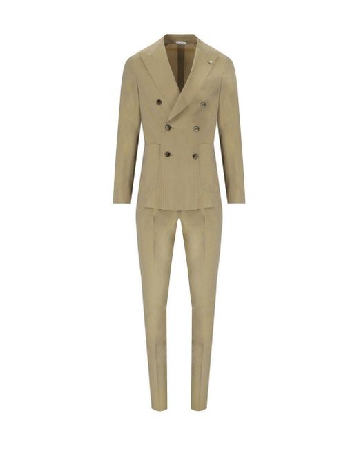 Manuel Ritz Natural Double-Breasted Suit for men