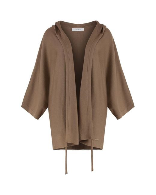 Max Mara Brown Aster Virgin Wool Cardigan
