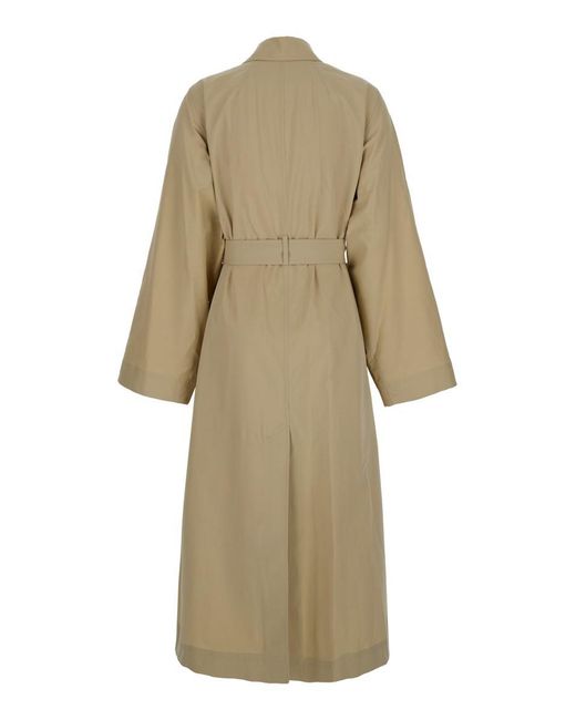 Totême  Natural Trench Coat With Matching Belt