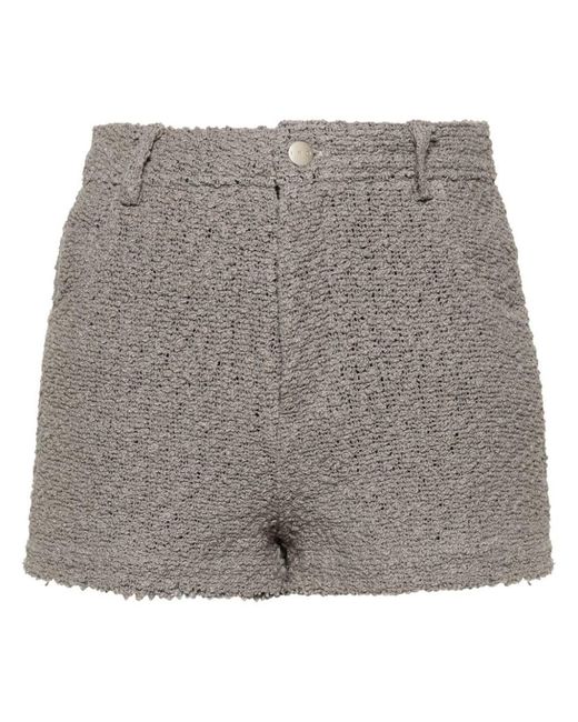 IRO Gray Daphna Cotton Blend Shorts