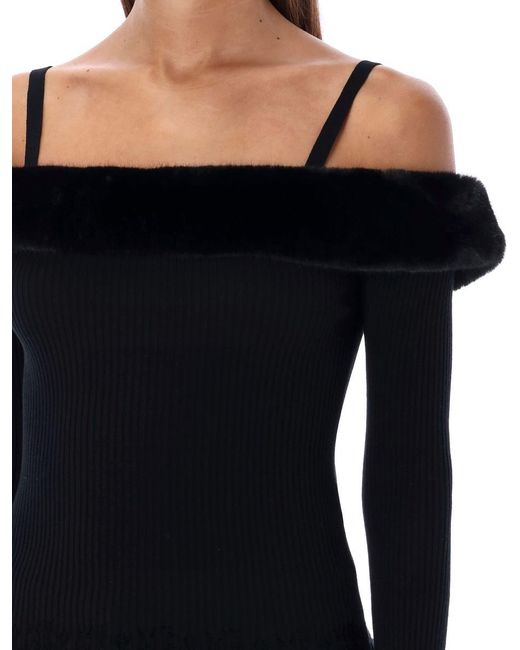 Blumarine Black Dropped Shoulder Sweater