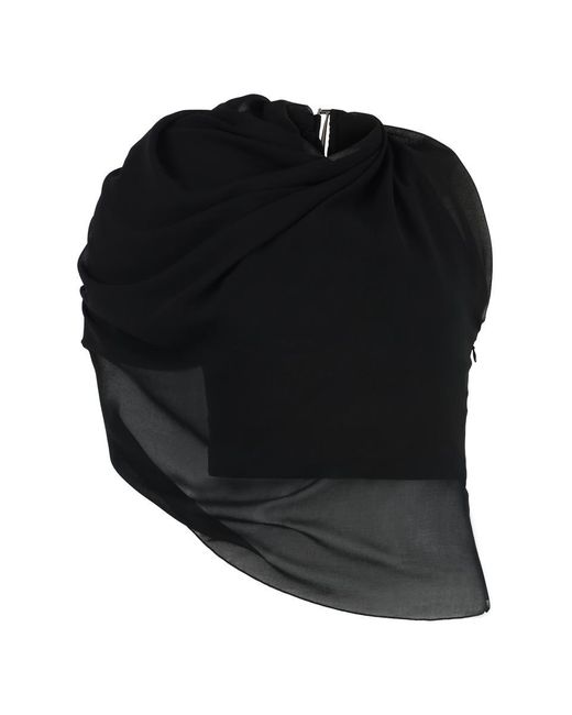 Jacquemus Black Pablo One-shoulder Top