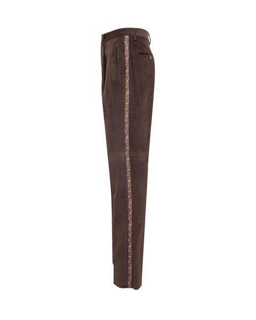 Etro Brown Pants 1 Pince for men