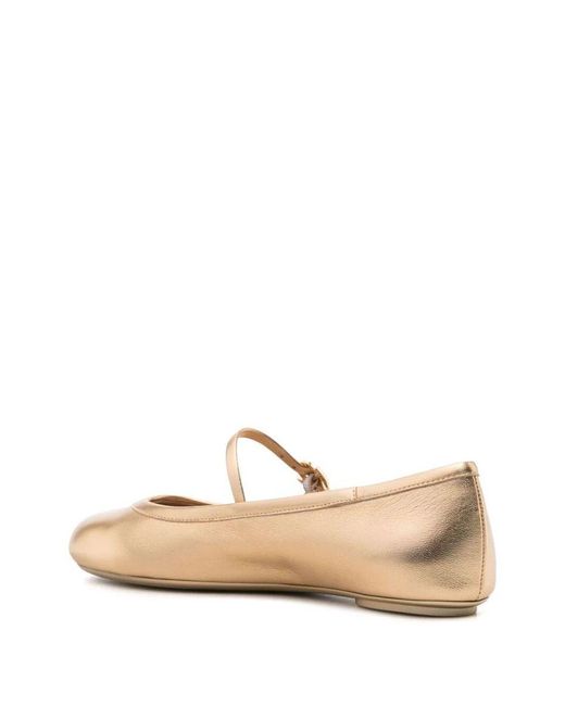 Gianvito Rossi Natural "Carla" Ballet Flats