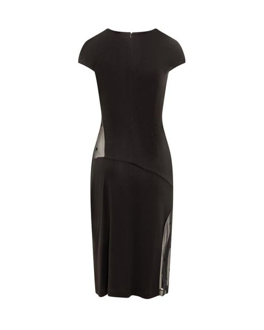 Givenchy Black 4g Crepe And Tulle Dress