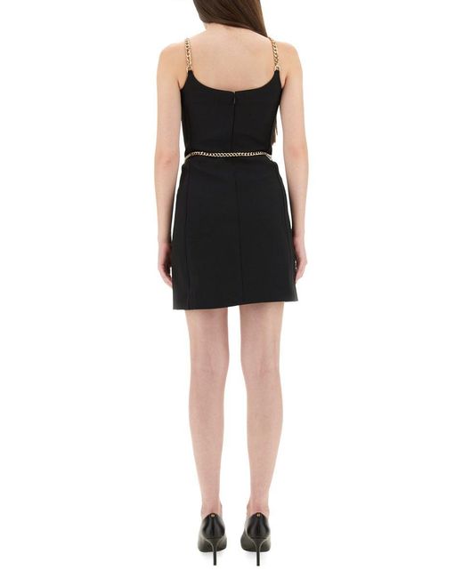 MICHAEL Michael Kors Black Bustier Minidress With Waist-Cinching Belt