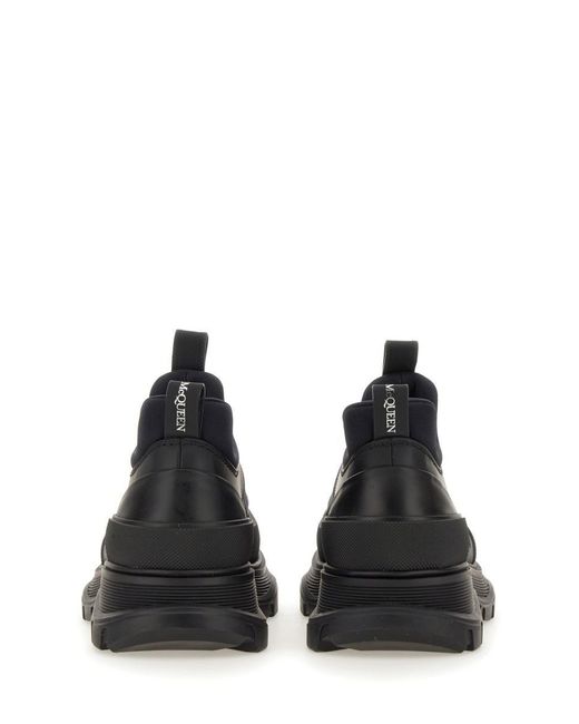Alexander McQueen Black Tread Slick Motorcycle Shoes for men